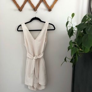 Wrap romper with open back